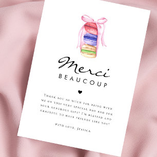 Macaron Merci Beaucoup Baby Shower Français Mariag
