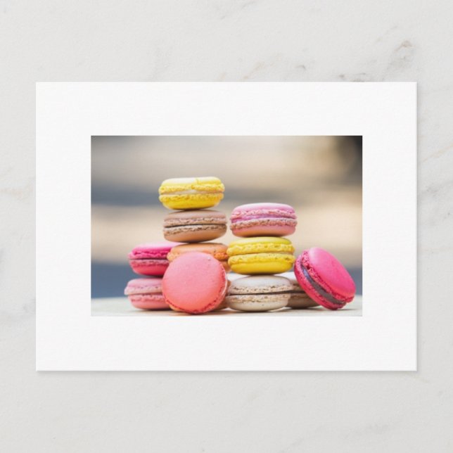 Macaron Postcard Postkarte (Vorderseite)