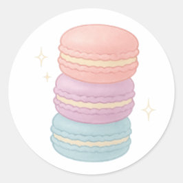 Macaron stack runder aufkleber