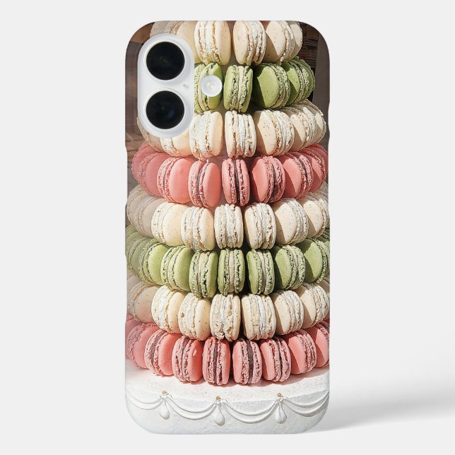 Macaron Tiered Pastry iPhone 16 Hülle (Rückseite)