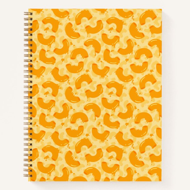 Macaroni and Cheese Pattern Notizbuch (Vorderseite)