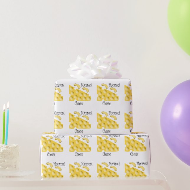 Macaroni-Käse-Design  Geschenkpapier (Partygeschenke)
