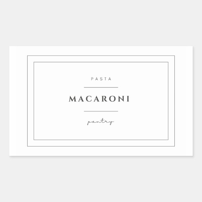 Macaroni Pasta Label Stickers (Vorderseite)