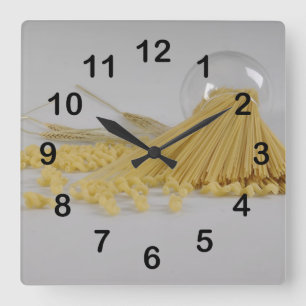 Macaroni Quadratische Wanduhr