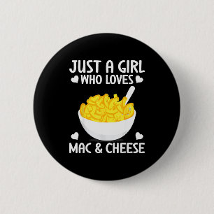 Macaronie & Cheese Lustiges Mädchen, das Mac & Button