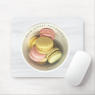 Macarons Bowl Watercolor Food Business Mousepad