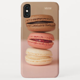 Macarons coques monogrammes personnalisés