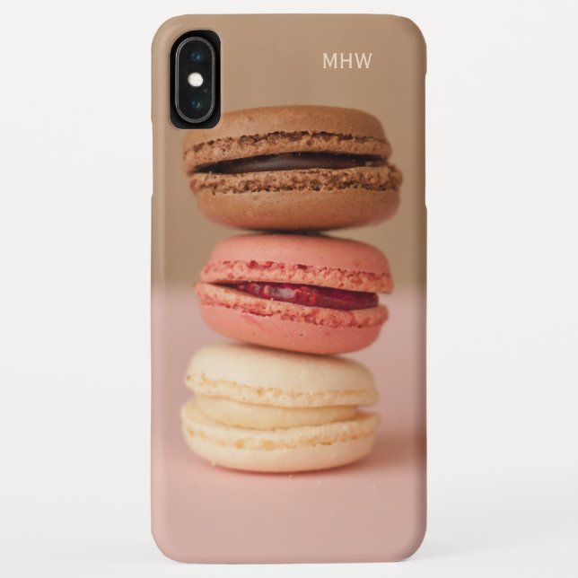 Macarons coques monogrammes personnalisés (Dos)