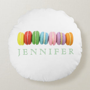 Macarons Custom Round Pillow Rundes Kissen