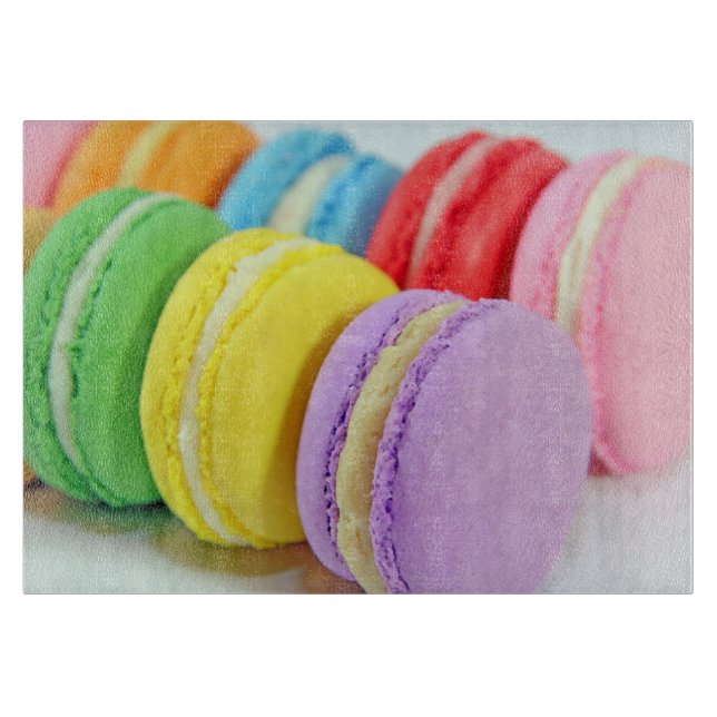 Macarons Glas Cutting Board Schneidebrett (Vorderseite)