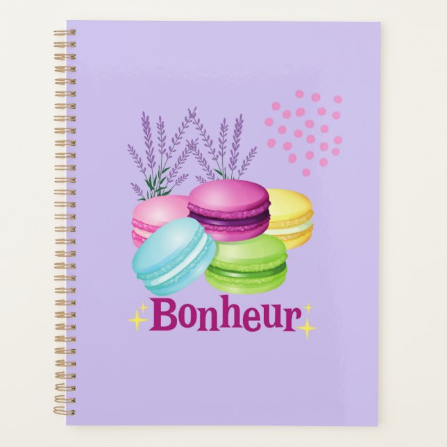Macarons Glück Bonheur Planer (Vorderseite)