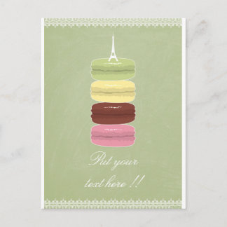 Macarons in Paris und Lace Postkarte