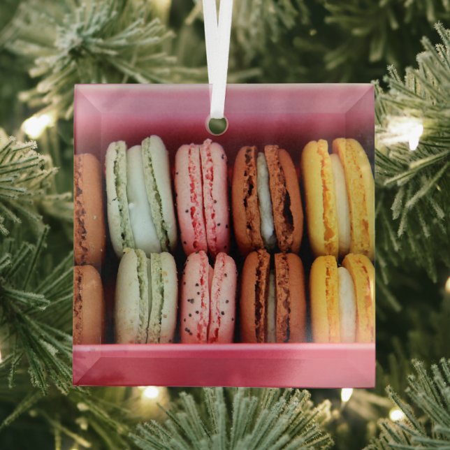 Macarons in verschiedenen Farben Ornament Aus Glas (Insitu)
