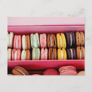 Macarons in verschiedenen Farben Postkarte