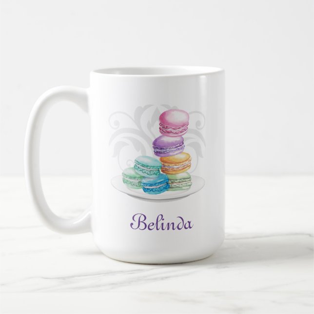 Macarons personalisierter Schlamm Kaffeetasse (Links)