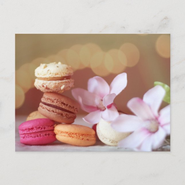 Macarons Postkarte (Vorderseite)