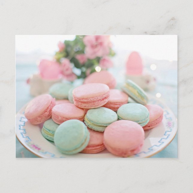 Macarons Postkarte (Vorderseite)