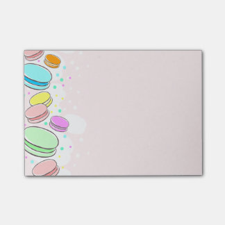 Macarons roses 4 x 3" notes de post-it