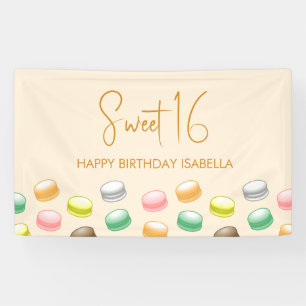 Macarons Sweet 16 Partybanner Banner