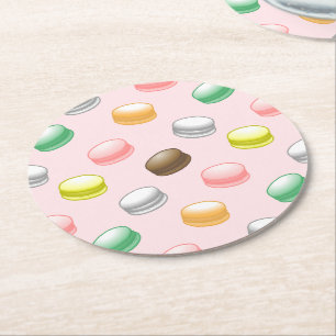 Macarons Sweet 16 Runder Pappuntersetzer