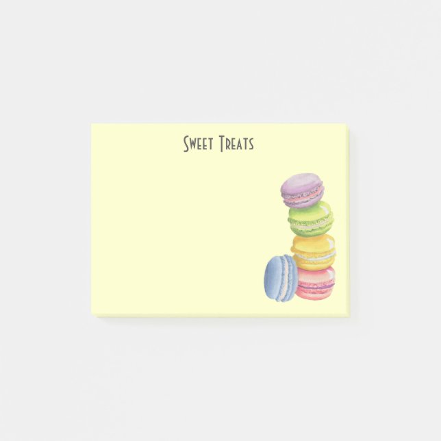 Macarons Sweet Leckereien Post-it Klebezettel (Vorderseite)