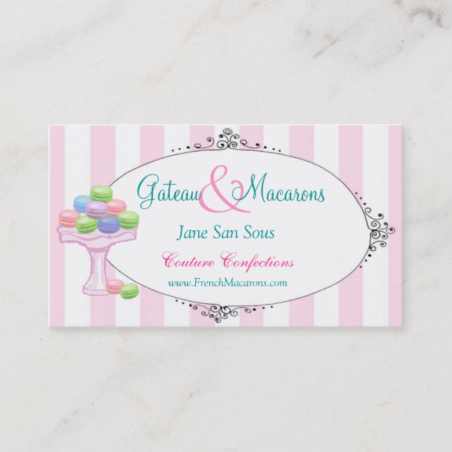 Macarons-Visitenkarte Visitenkarte (Vorderseite)