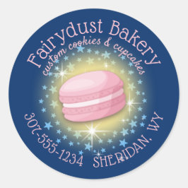 Macaroon Plätzchen Backwaren Koch personalisiert Runder Aufkleber