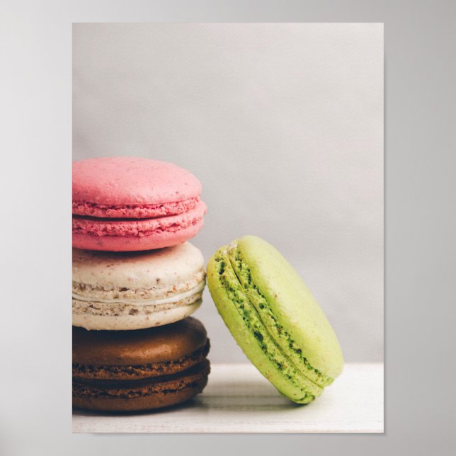 Macaroons in Pastellfarben, Vintag Poster (Vorne)