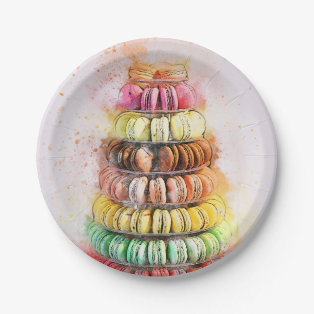 Macaroons Pappteller (Vorderseite)