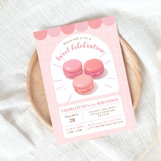 Macaroons Sweet Shop Geburtstag Einladung