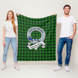MacArthur Ancient Junting Clan Abzeichen Tartan Ka Fleecedecke