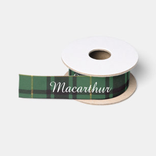 Macarthur Clan karierter schottischer Tartan Satinband