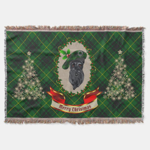 MacArthur Scottie Dog Christmas Throw Blanket Decke