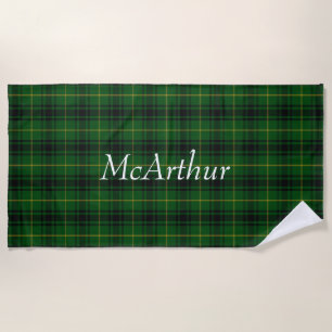 MacArthur Tartan Plaid Beach Towel Strandtuch