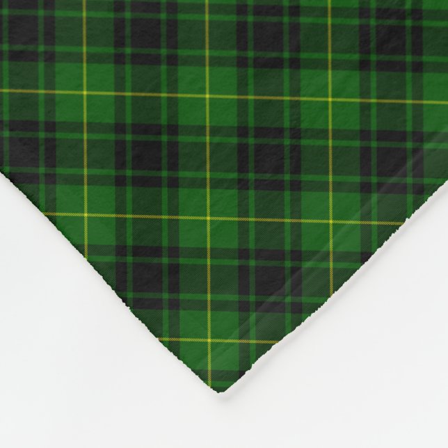 MacArthur Tartgrün kariert Fleecedecke (Ecke)