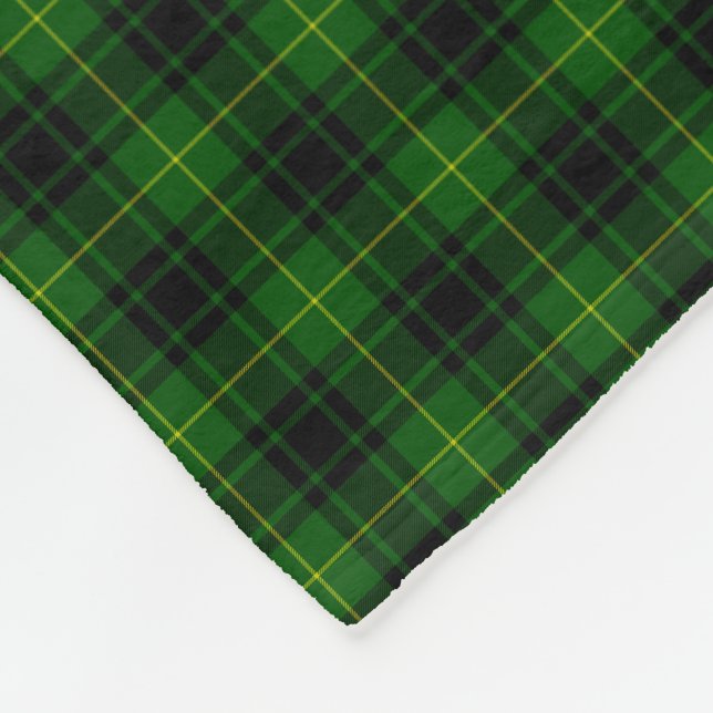MacArthur Tartgrün kariert Fleecedecke (Ecke)