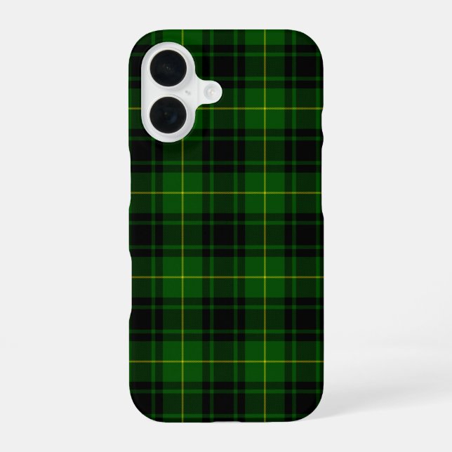 MacArthur Tartgrün kariert iPhone 16 Hülle (Rückseite)