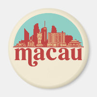 Macau China Retro City Skyline Stadtrundgang