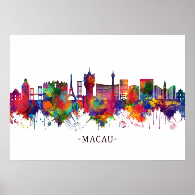 Macau China Skyline Poster (Vorne)