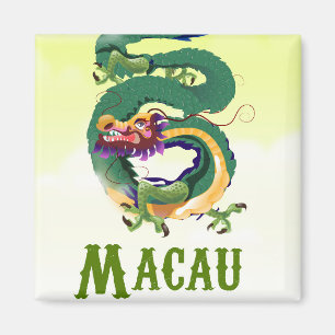 Macau China Vintage Reiseposter Magnet