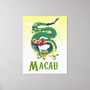 Macau China Vintages Reiseplakat Leinwanddruck