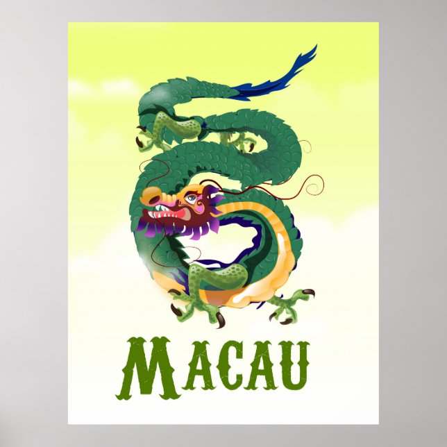 Macau China Vintages Reiseplakat Poster (Vorne)