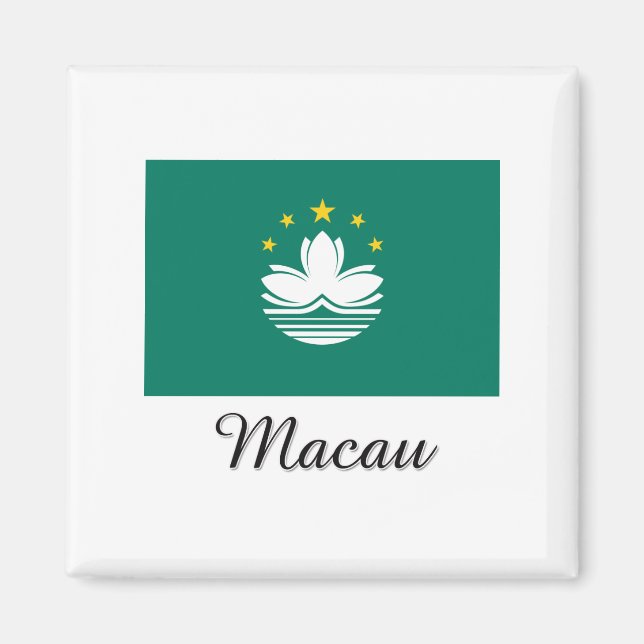 Macau Flag Design Magnet (Vorne)