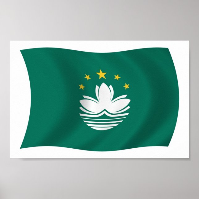 Macau Flag Poster Print (Vorne)