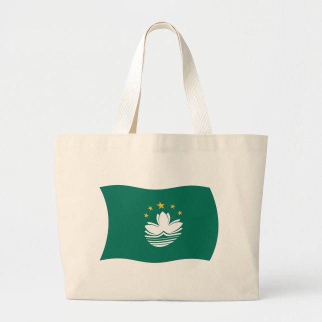 Macau Flag Tote Bag Jumbo Stoffbeutel (Vorne)