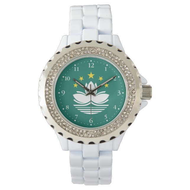 Macau-Flagge Armbanduhr (Vorderseite)