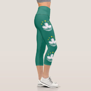 Macau-Flagge Capri Leggings