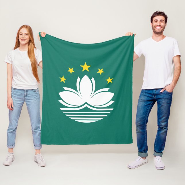 Macau-Flagge Fleecedecke (Beispiel)