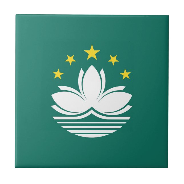 Macau-Flagge Fliese (Vorderseite)