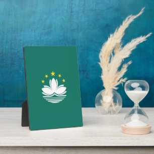 Macau-Flagge Fotoplatte